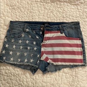 Rue 21 American flag jean shorts